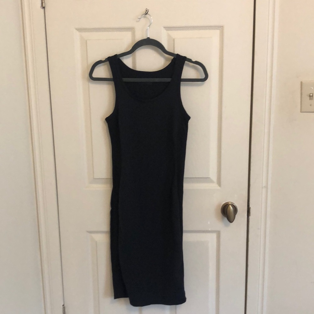 Black stretchy fitted dress